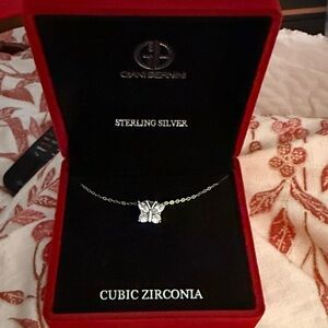 Giani Bernini Sterling Silver Cubic Zirconia Butterfly Necklace